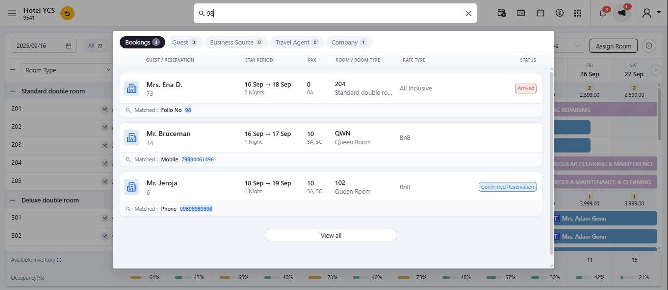 Image  New Search: Guest Database Tab